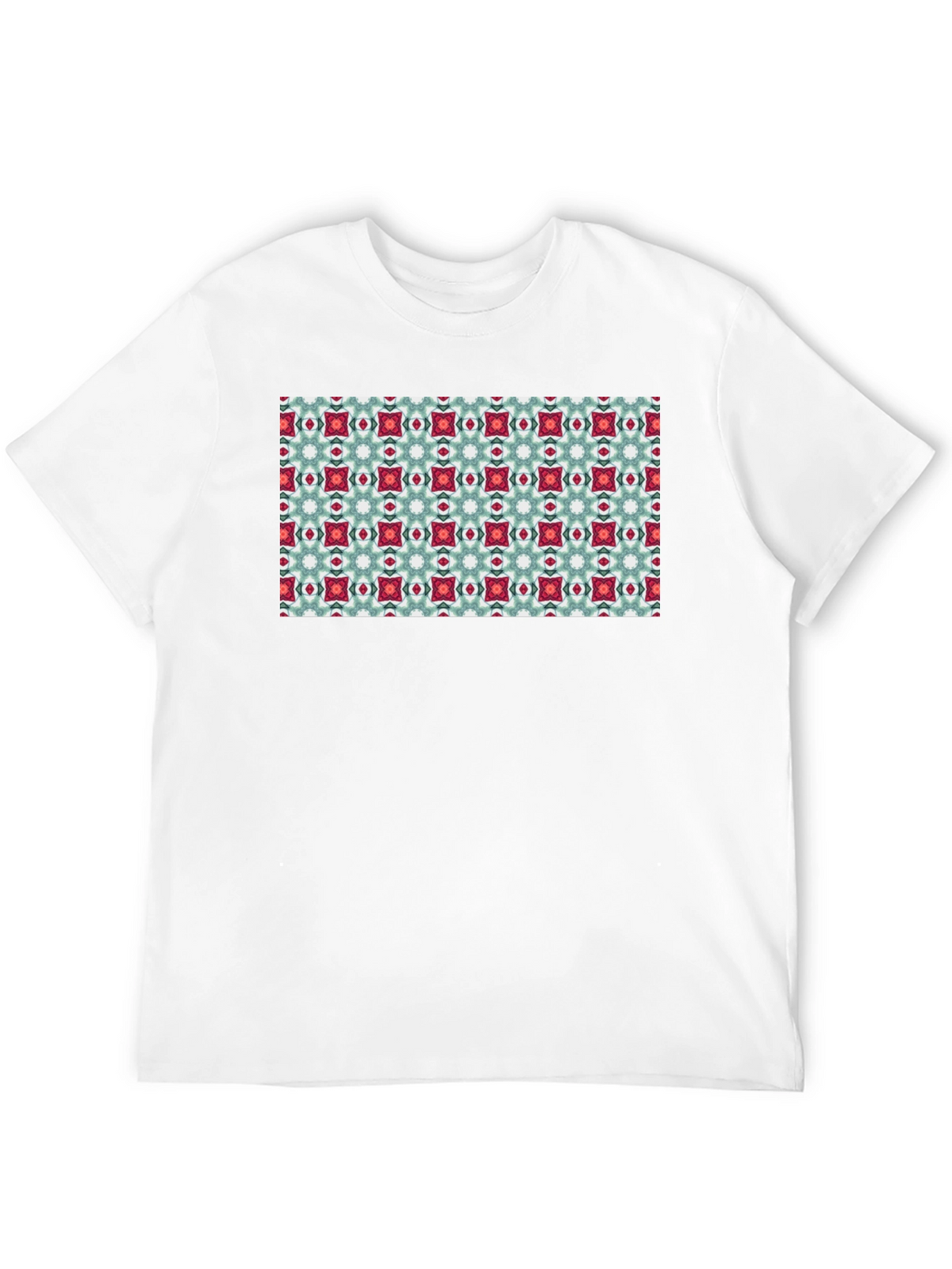 Pattern Print Black T-Shirt