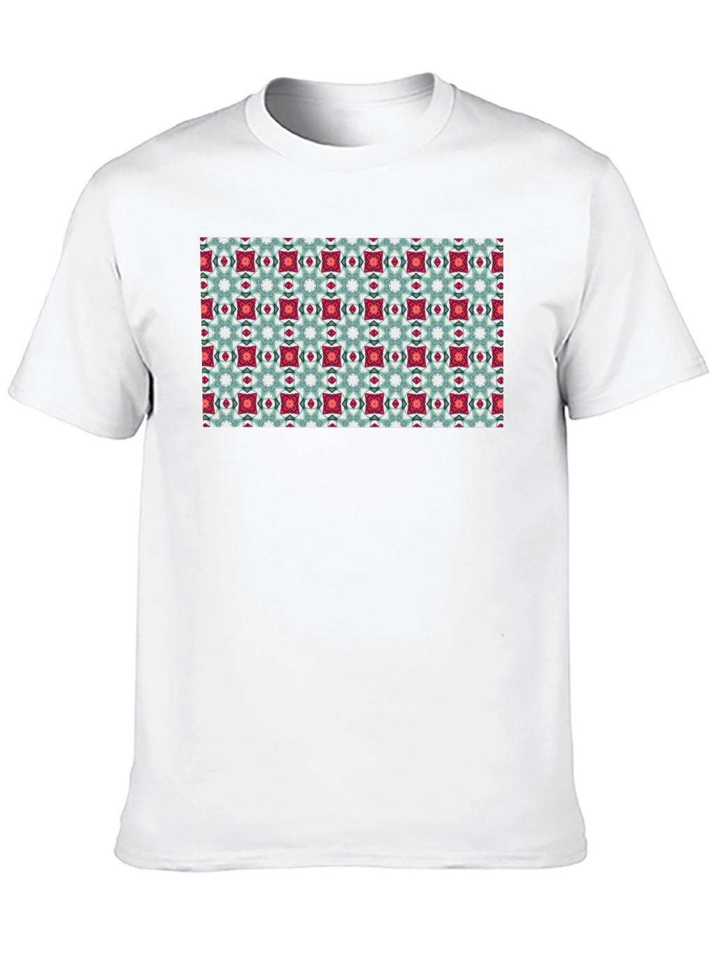 Pattern Print Black T-Shirt