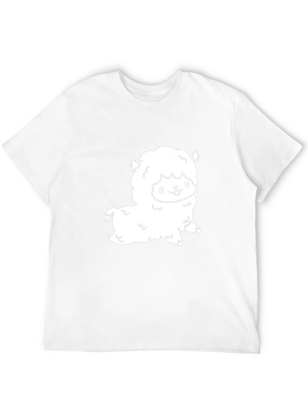 Cute Alpaca Graphic Tee - Black Cotton T-Shirt