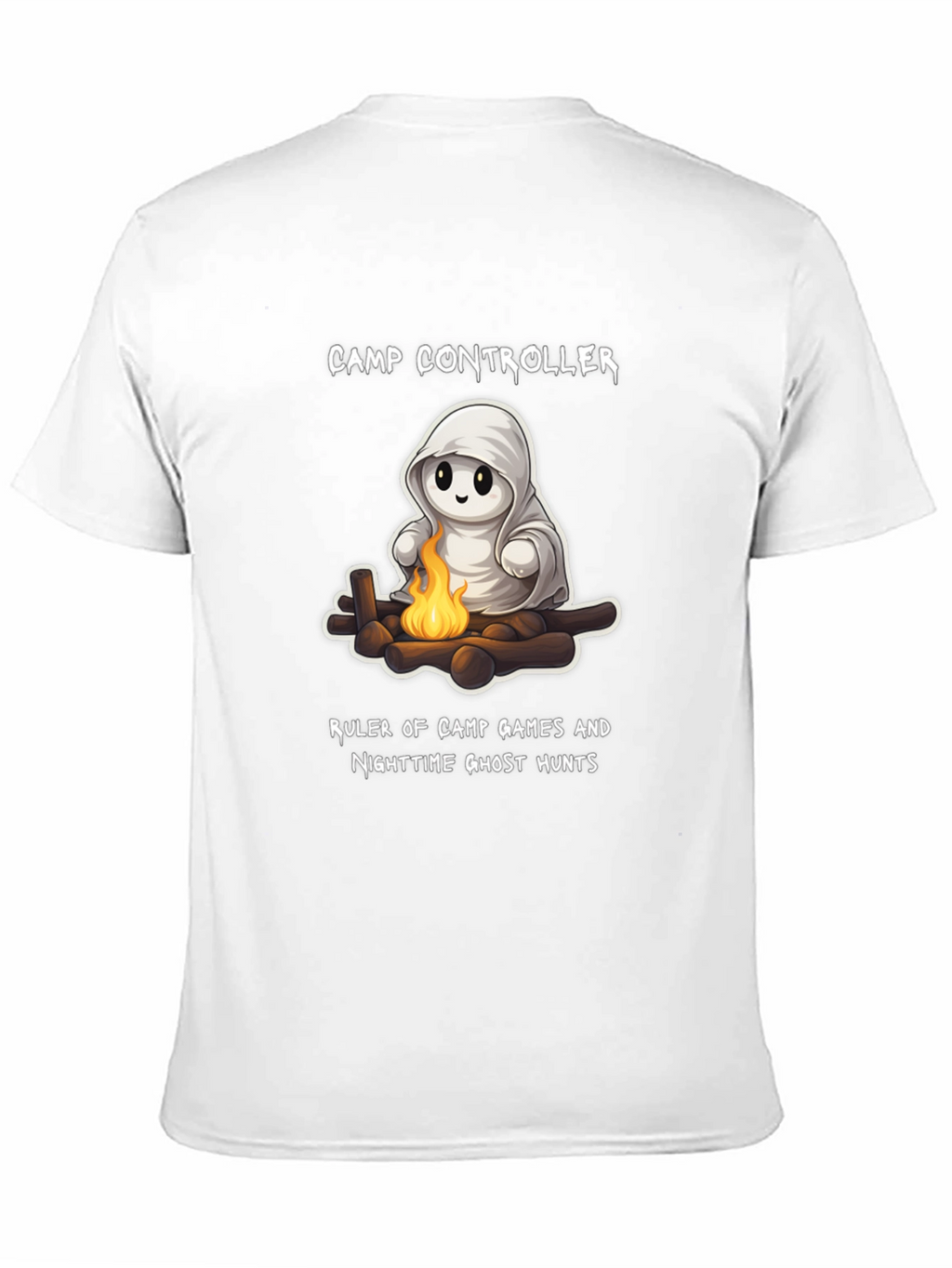 Camp Controller T-Shirt - Cute Ghost Campfire Tee