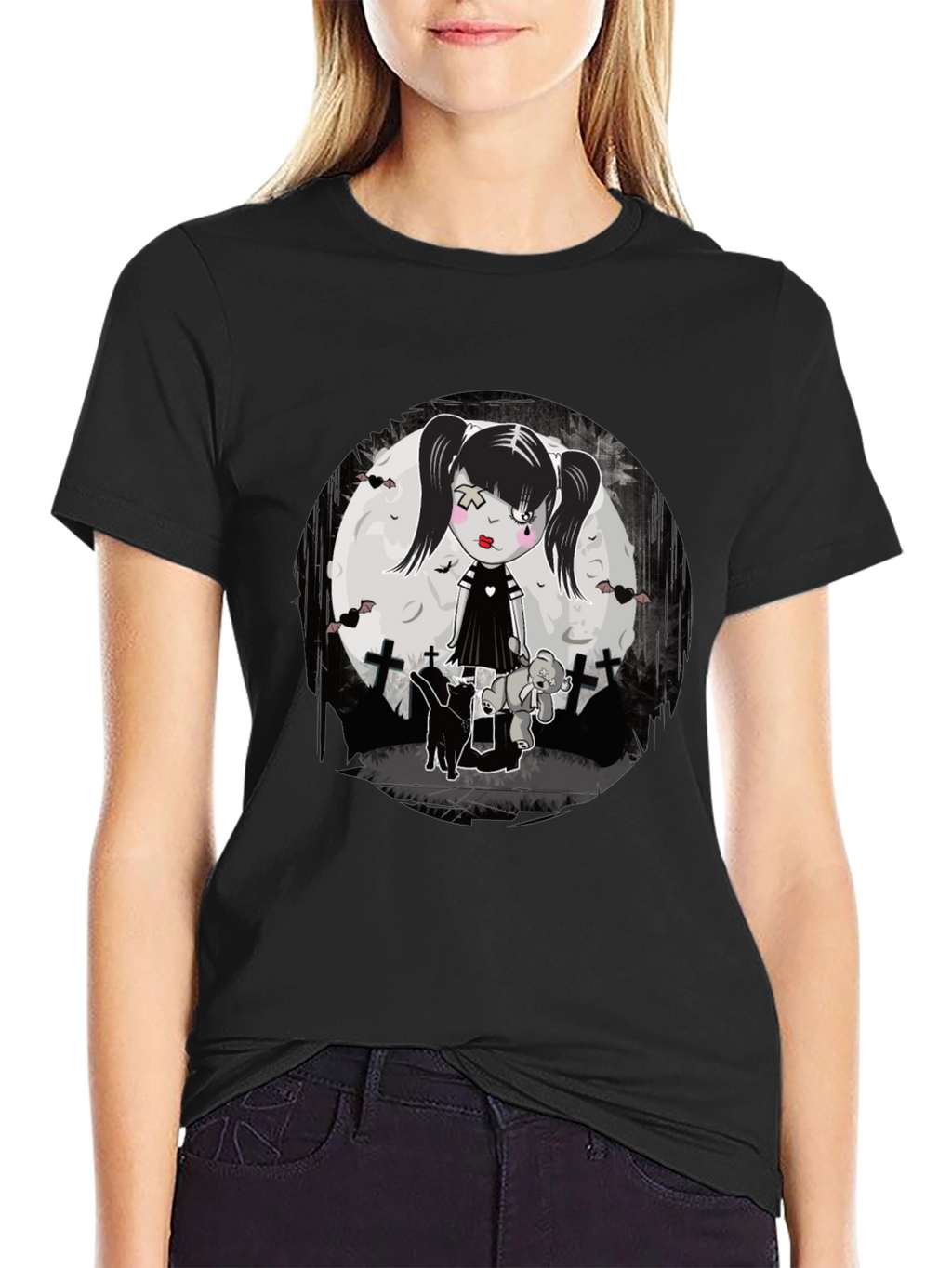 Gothic Girl T-Shirt - Emo Style