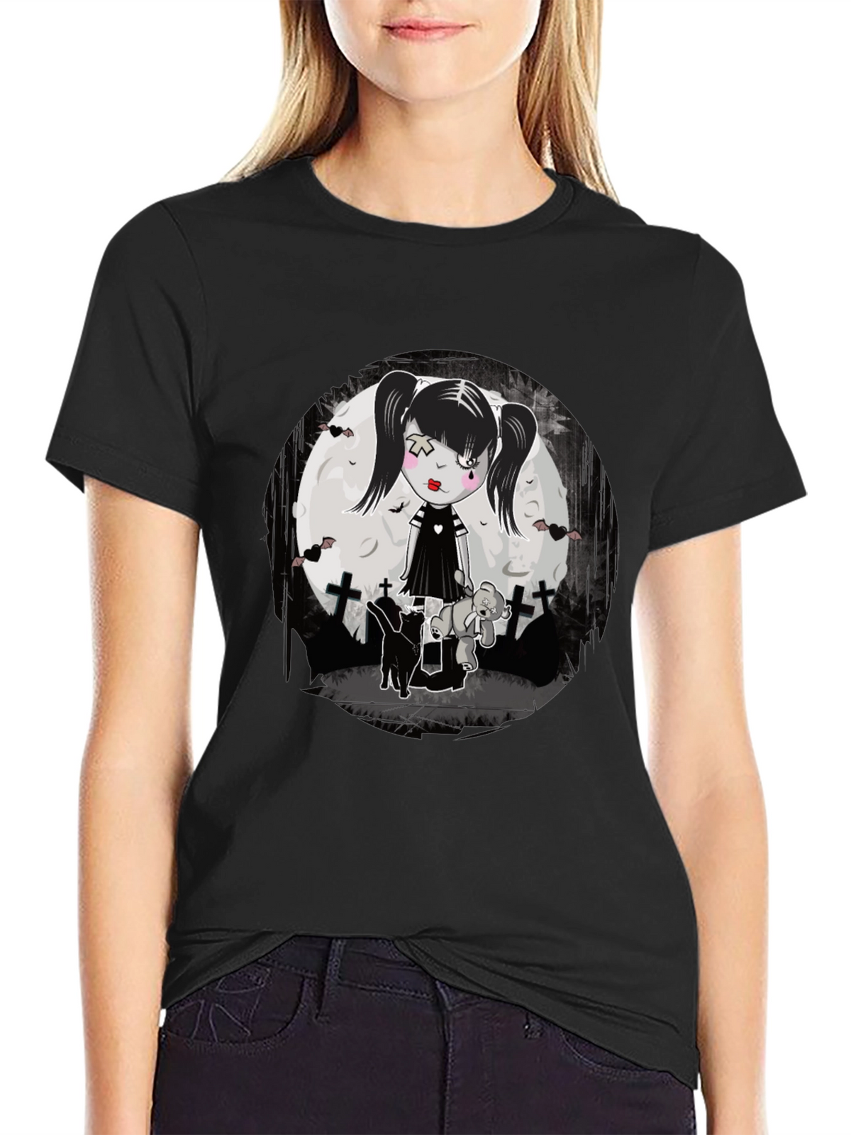 Gothic Girl T-Shirt - Emo Style