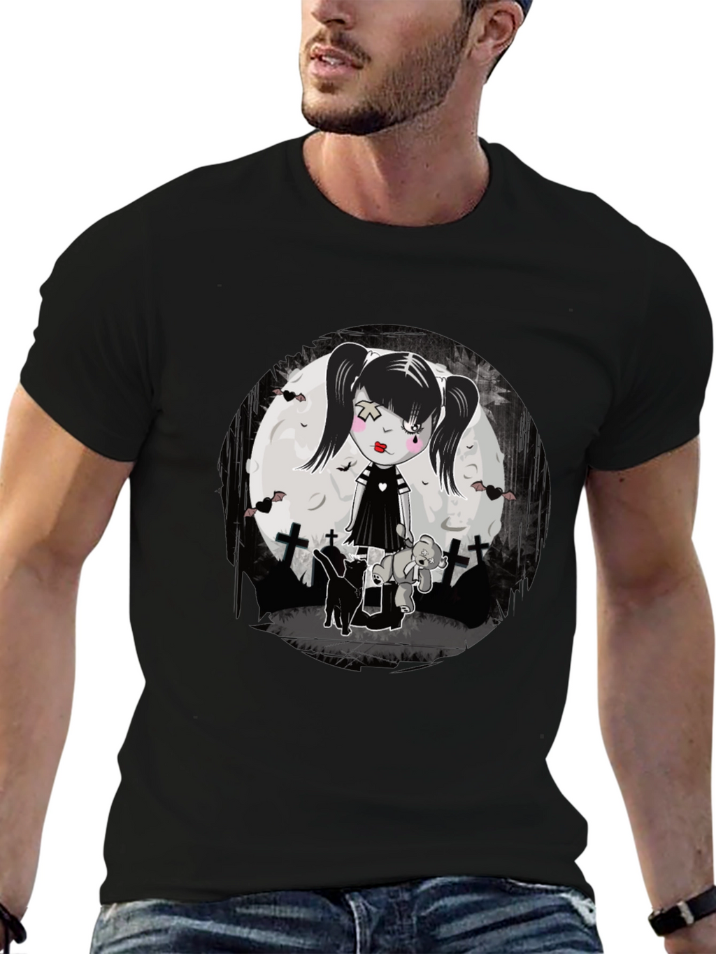 Gothic Girl T-Shirt - Emo Style