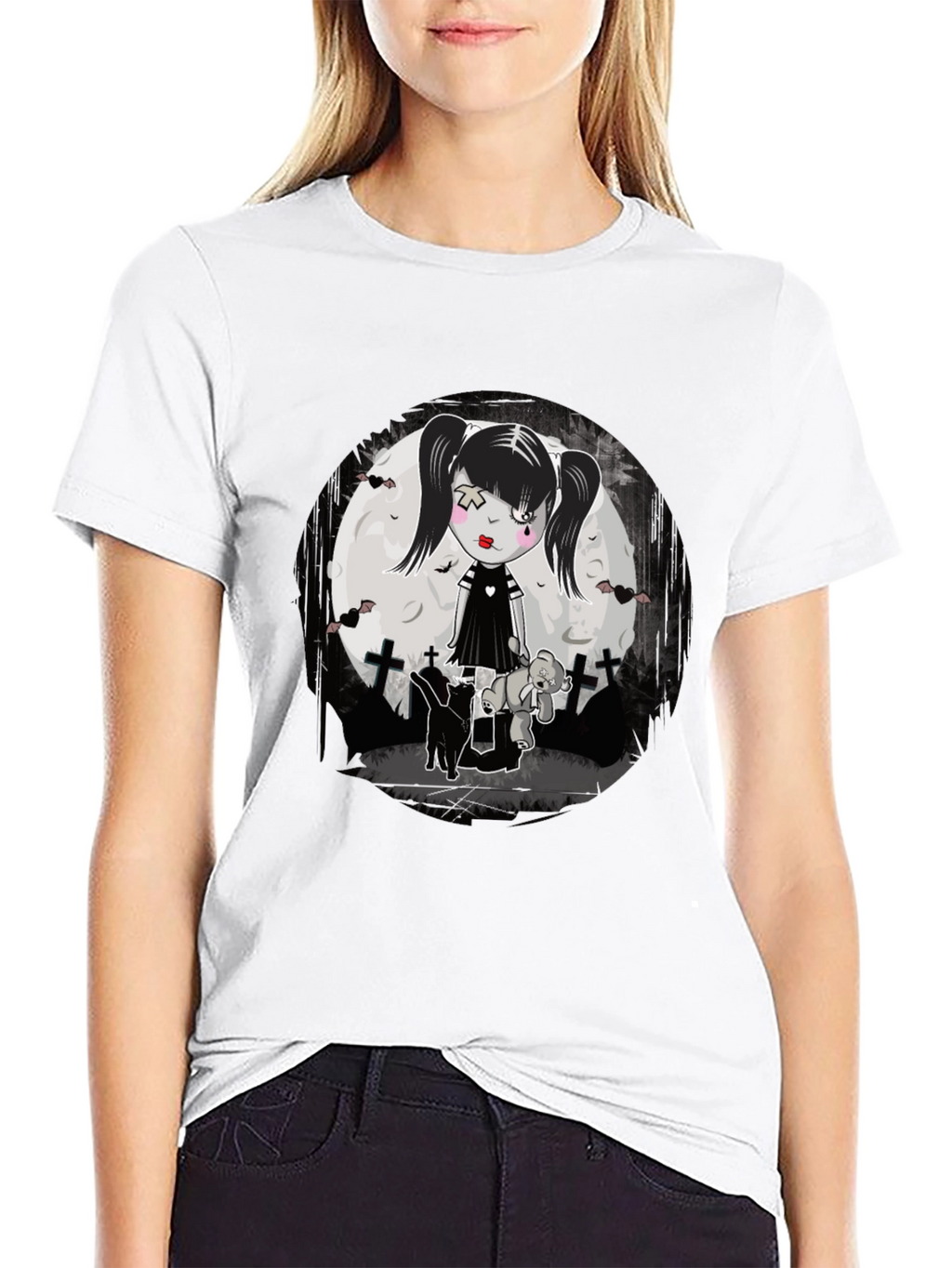 Gothic Girl T-Shirt - Emo Style
