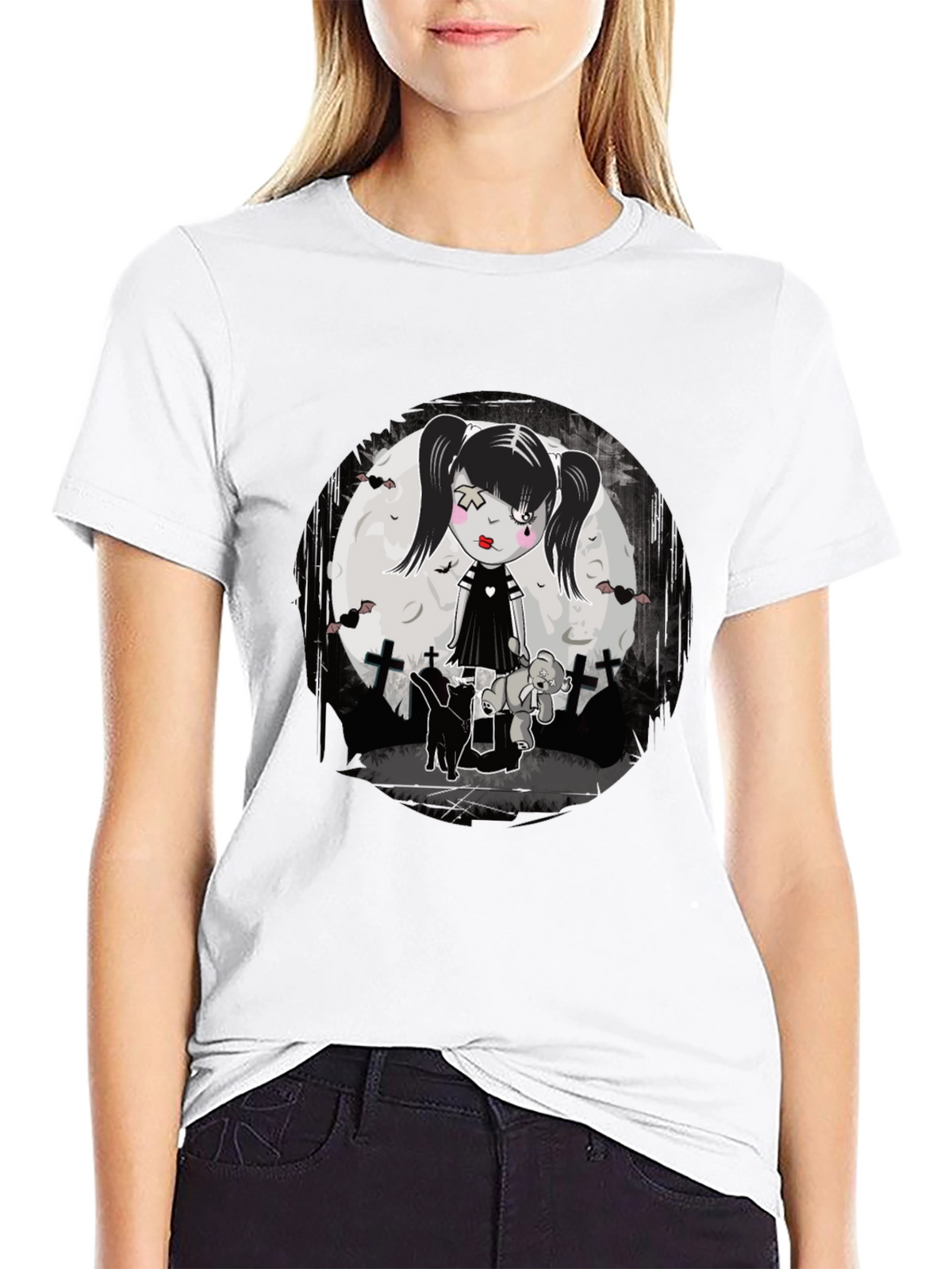 Gothic Girl T-Shirt - Emo Style