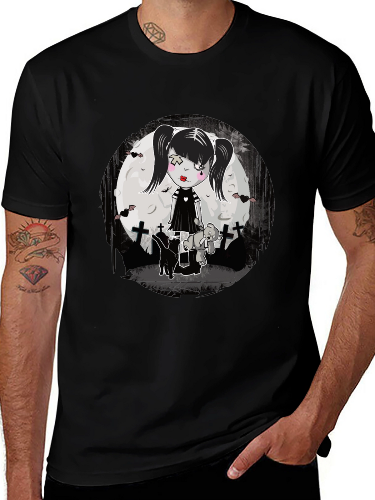 Gothic Girl T-Shirt - Emo Style