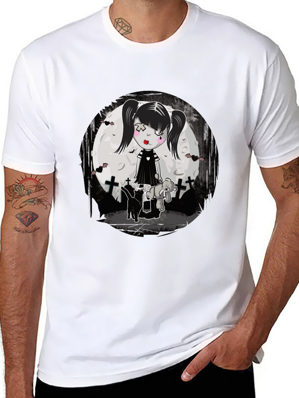 Gothic Girl T-Shirt - Emo Style