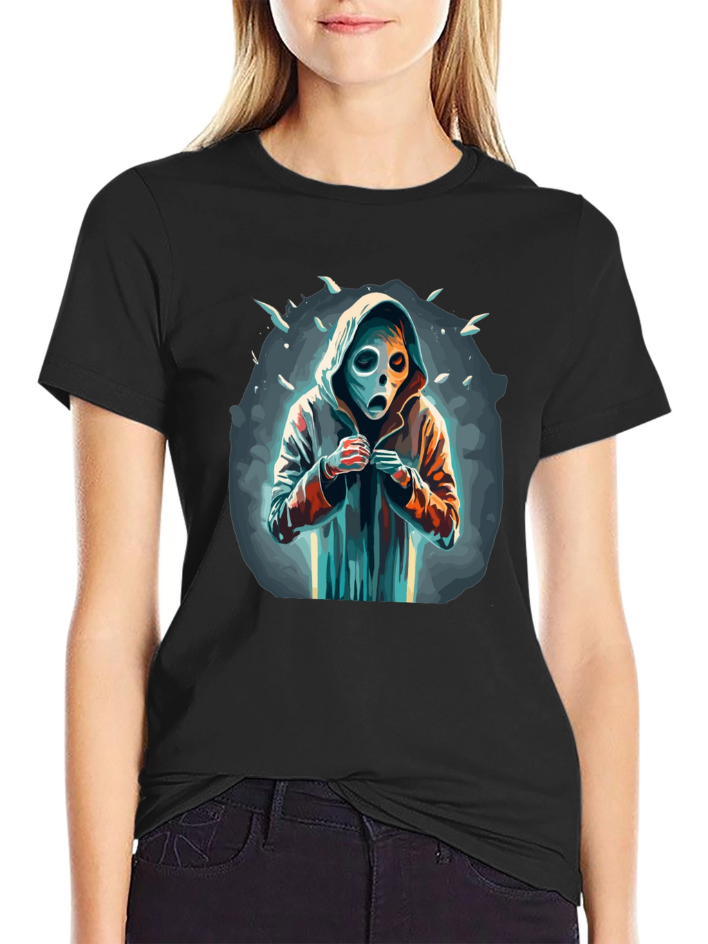Hooded Figure Graphic Tee
