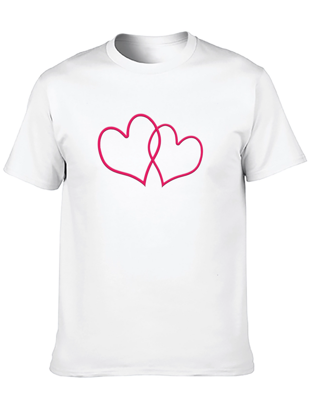 Double Heart Graphic Tee - Stylish Casual Wear