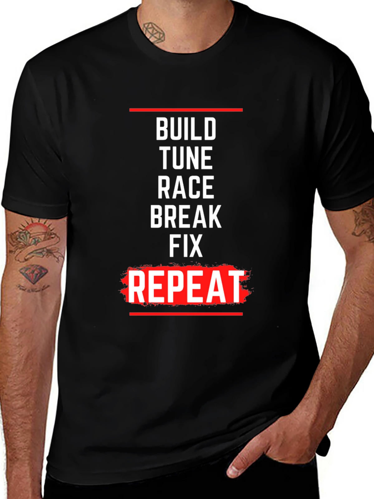 Build Tune Race T-Shirt - Automotive Enthusiast Tee