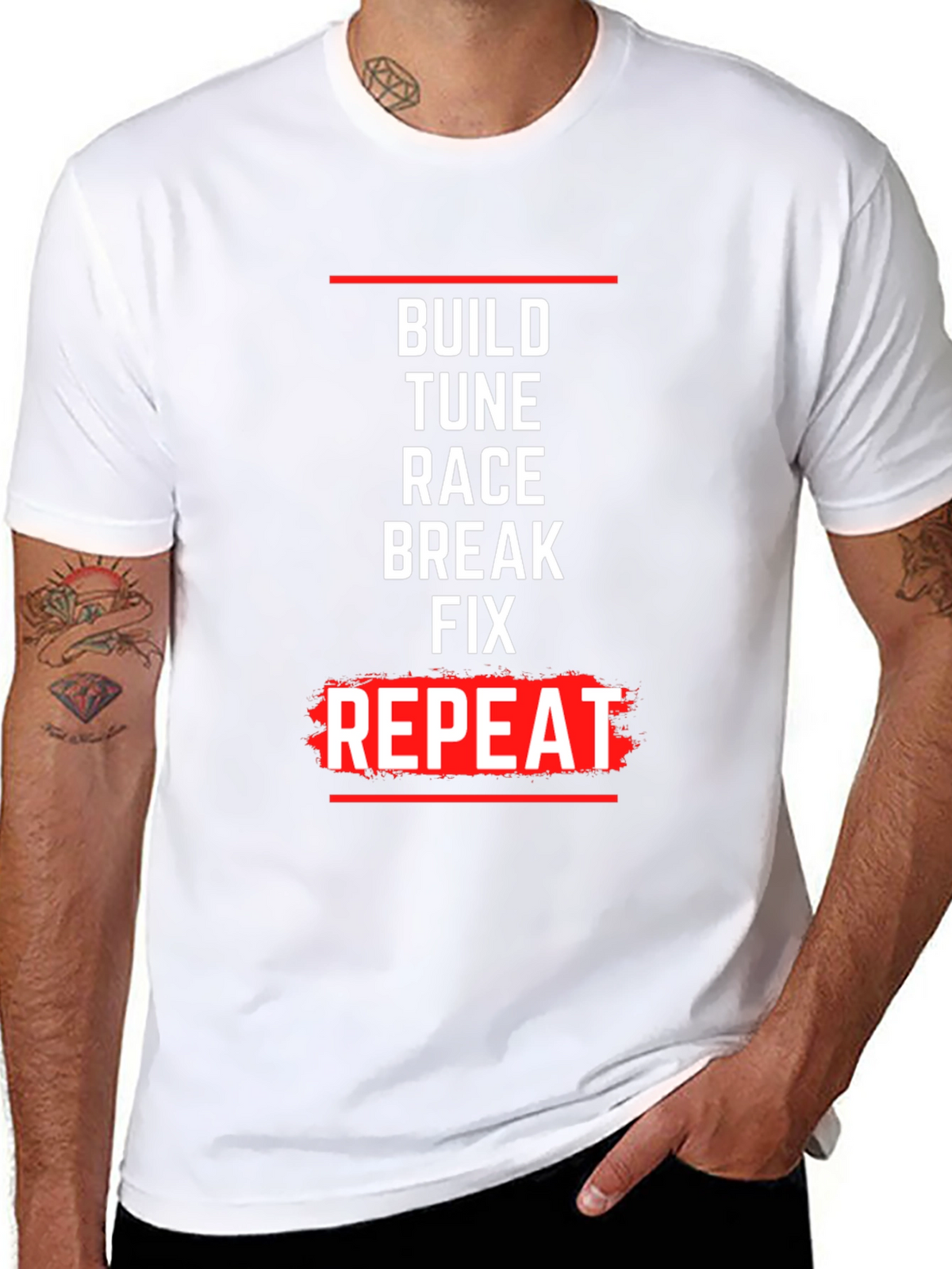 Build Tune Race T-Shirt - Automotive Enthusiast Tee
