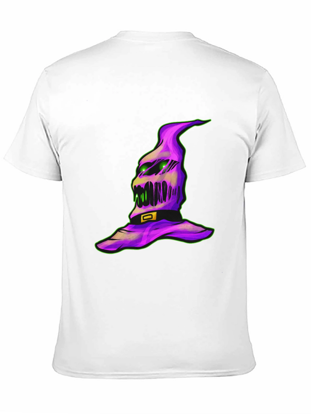 Spooky Halloween Hat Graphic Tee - Black Cotton Shirt