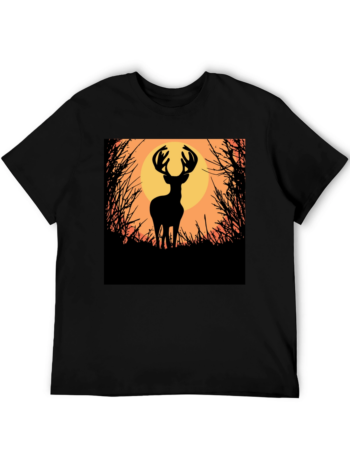 Deer Silhouette Graphic Tee - Nature Inspired Apparel
