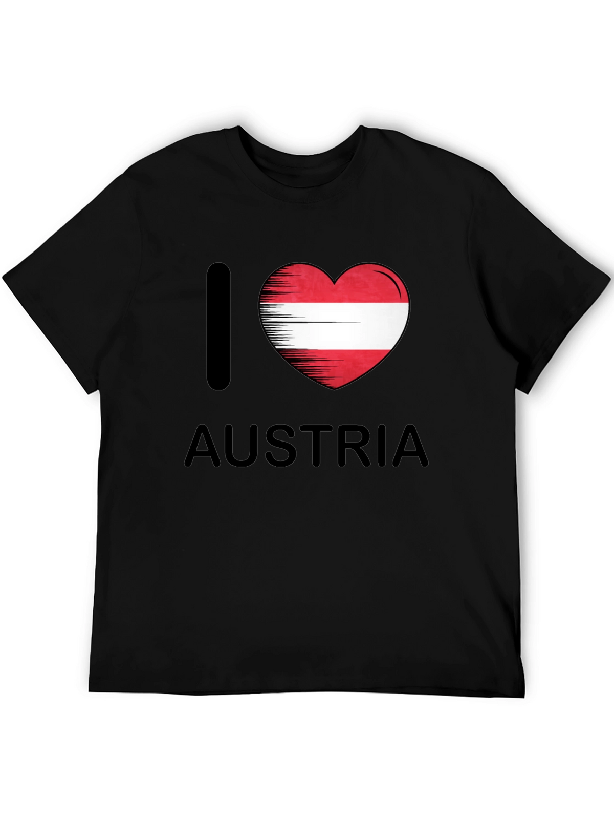 I Heart Austria T-Shirt - Black Cotton Tee