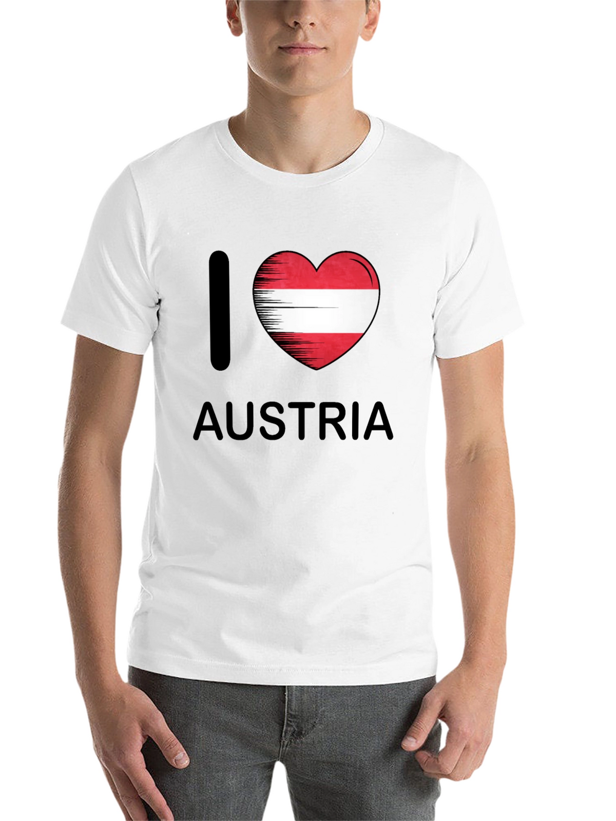 I Heart Austria T-Shirt - Black Cotton Tee