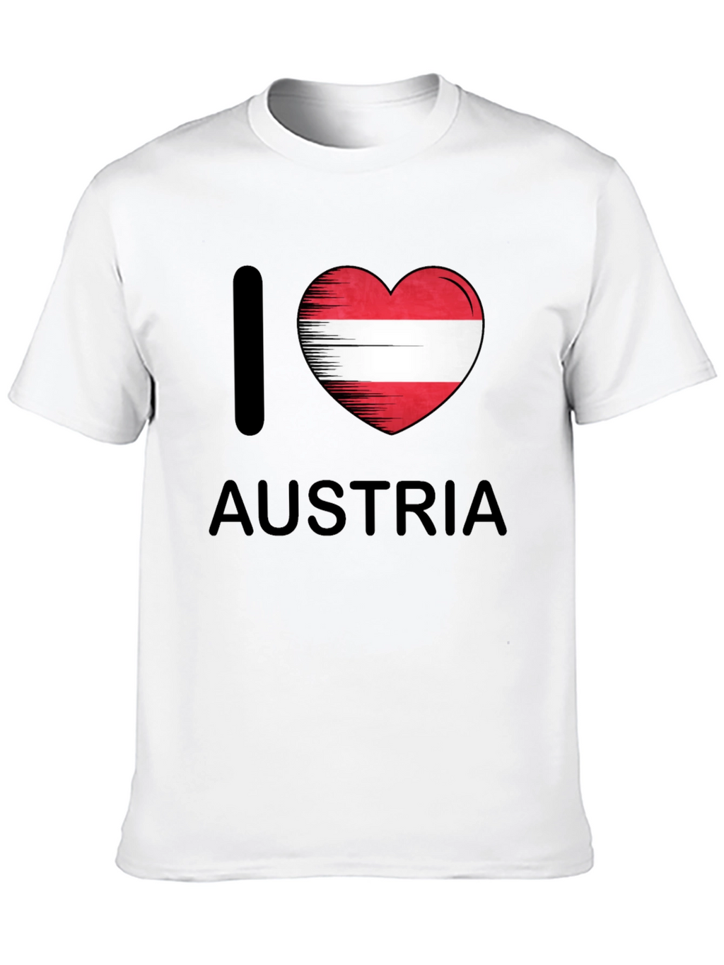 I Heart Austria T-Shirt - Black Cotton Tee