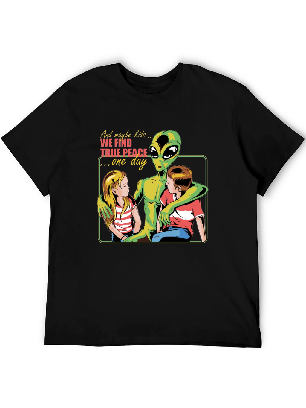 Peace Alien Graphic T-Shirt