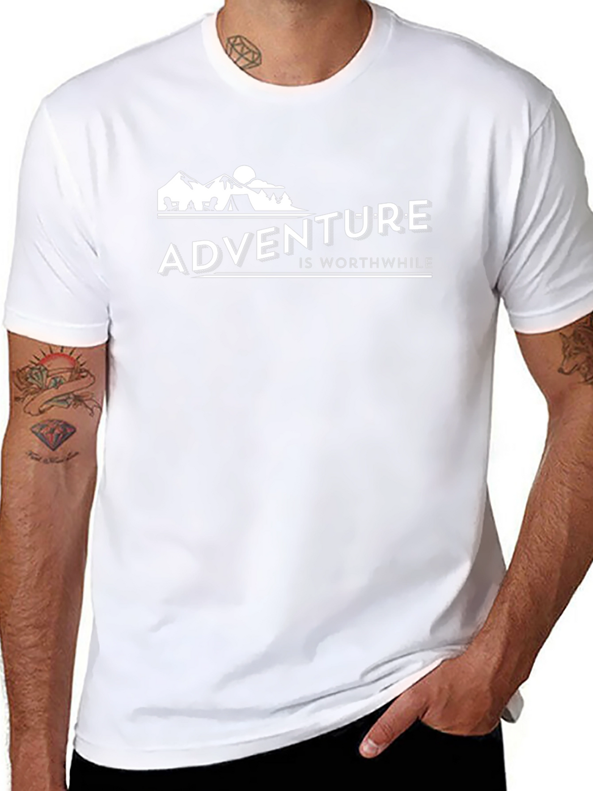 Adventure is Worthwhile Black Graphic Tee