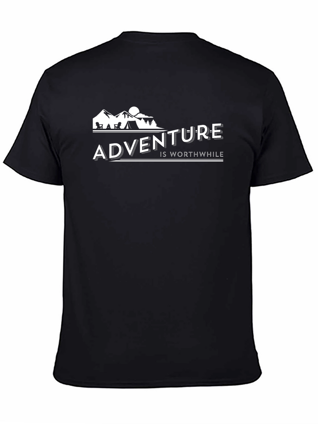 Adventure is Worthwhile Black Graphic Tee