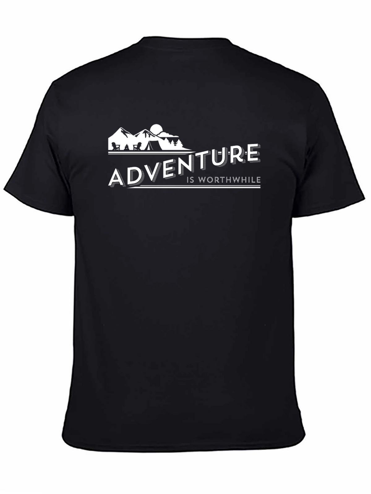 Adventure is Worthwhile Black Graphic Tee