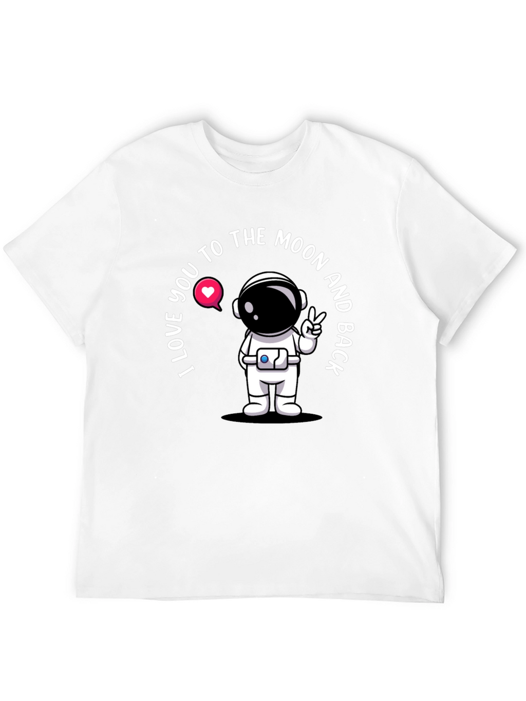 I Love You To The Moon Astronaut Black T-Shirt
