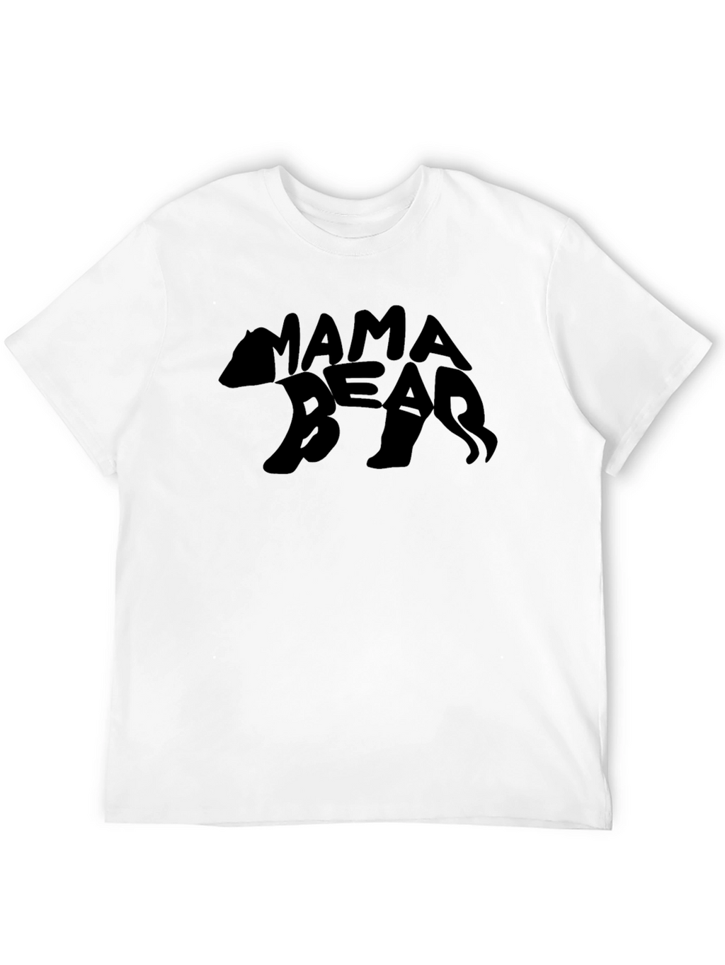 Mama Bear T-Shirt - Bear Silhouette Text Design