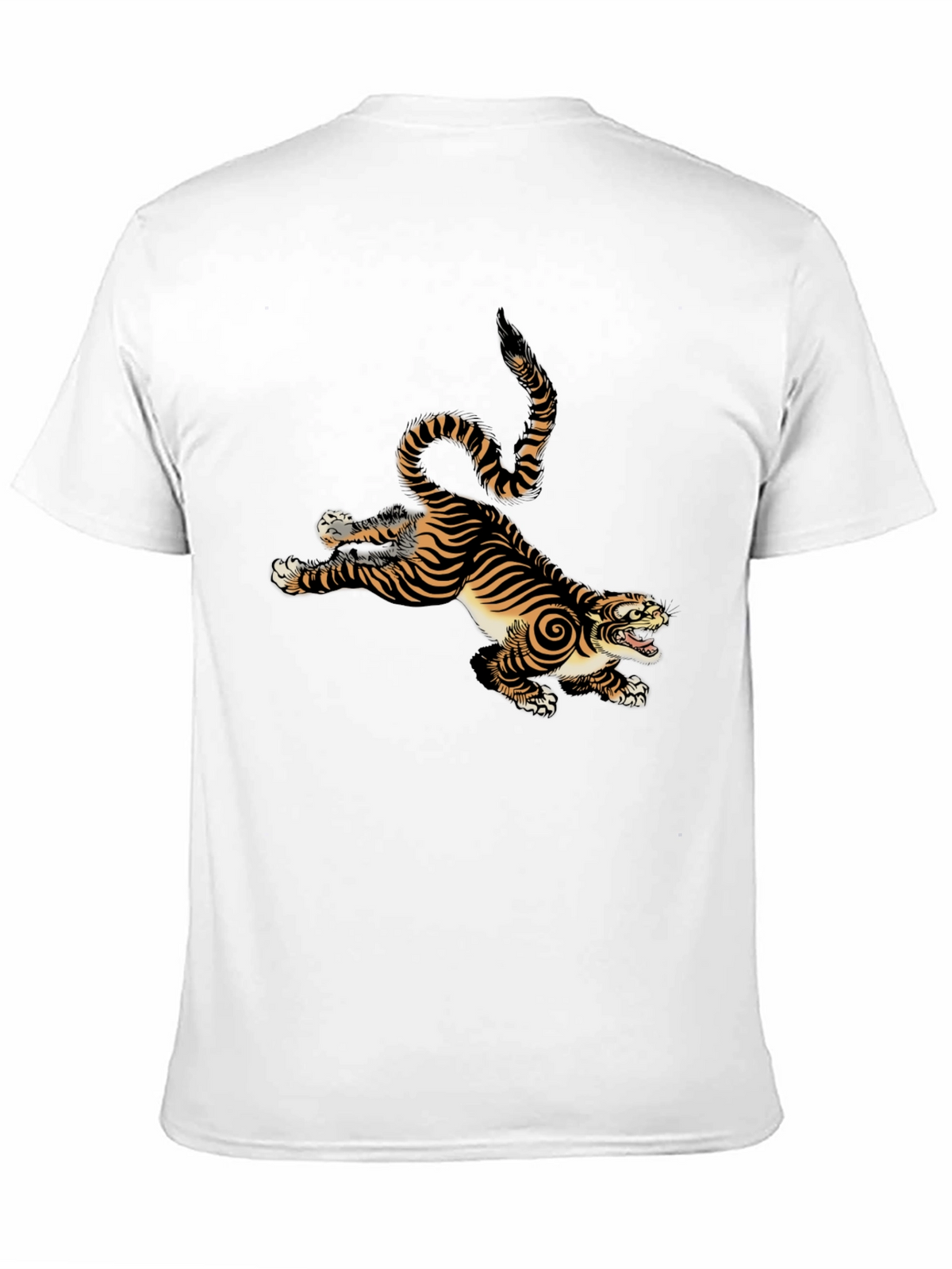 Tiger Graphic Print Mens Black T-Shirt