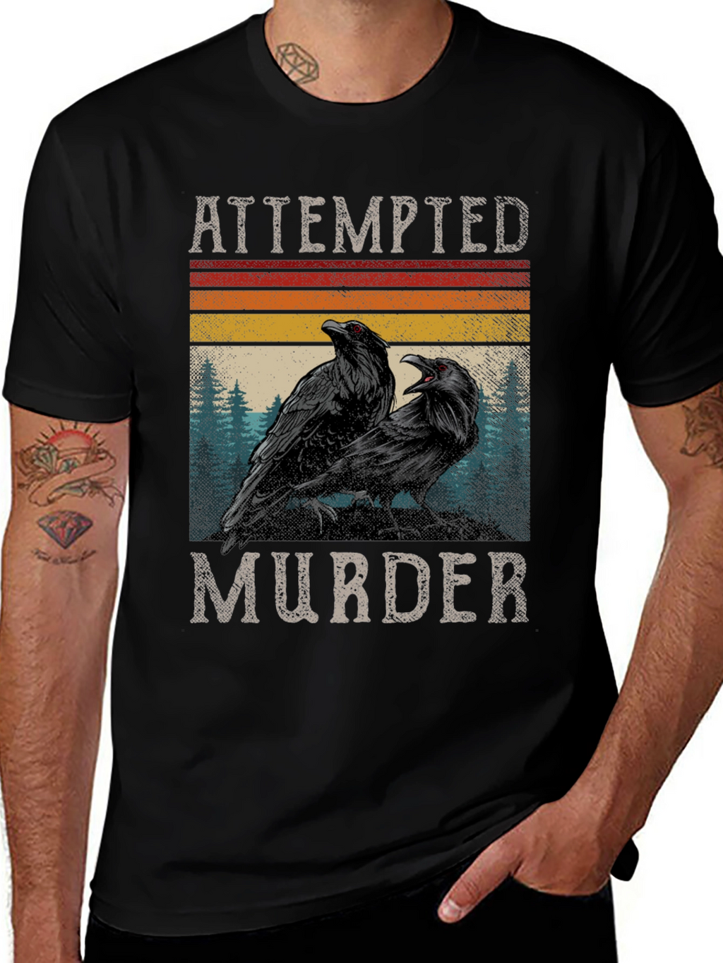 Attempted Murder Ravens Graphic Tee
