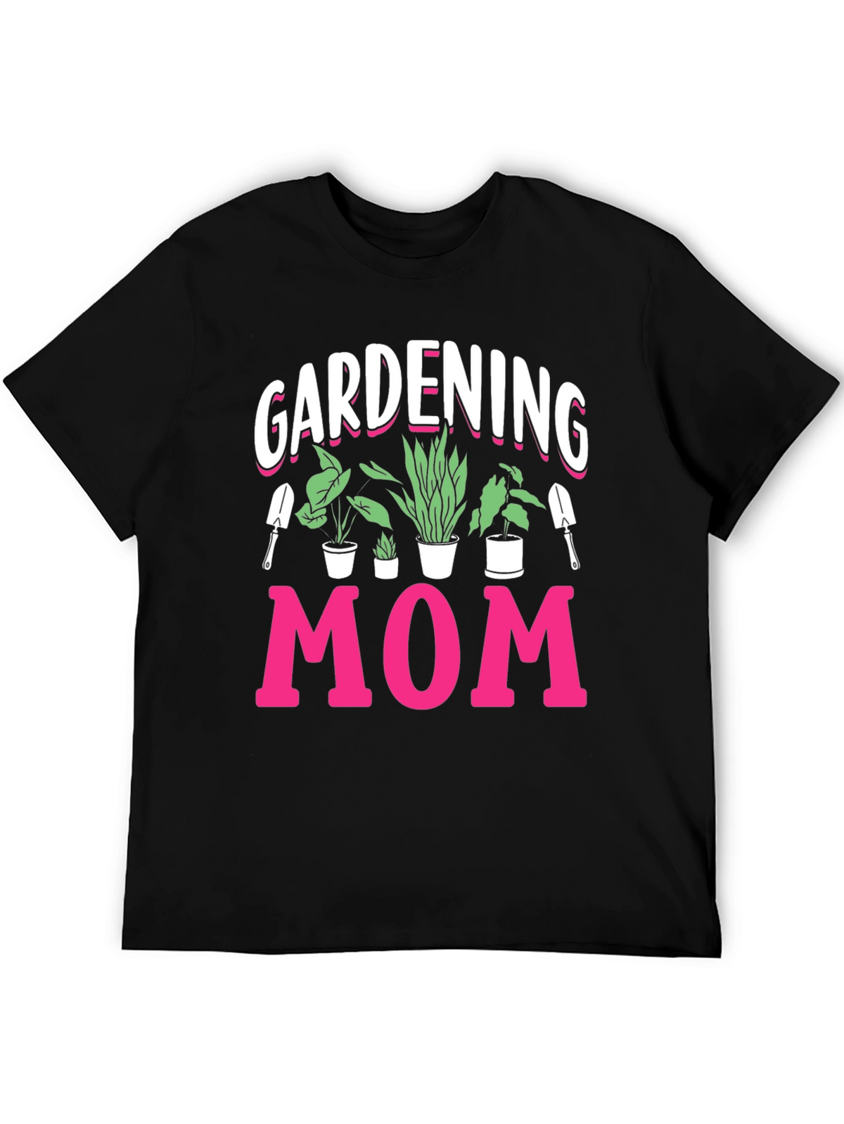 Gardening Mom T-Shirt - Black Casual Tee