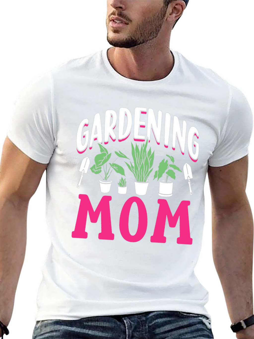 Gardening Mom T-Shirt - Black Casual Tee