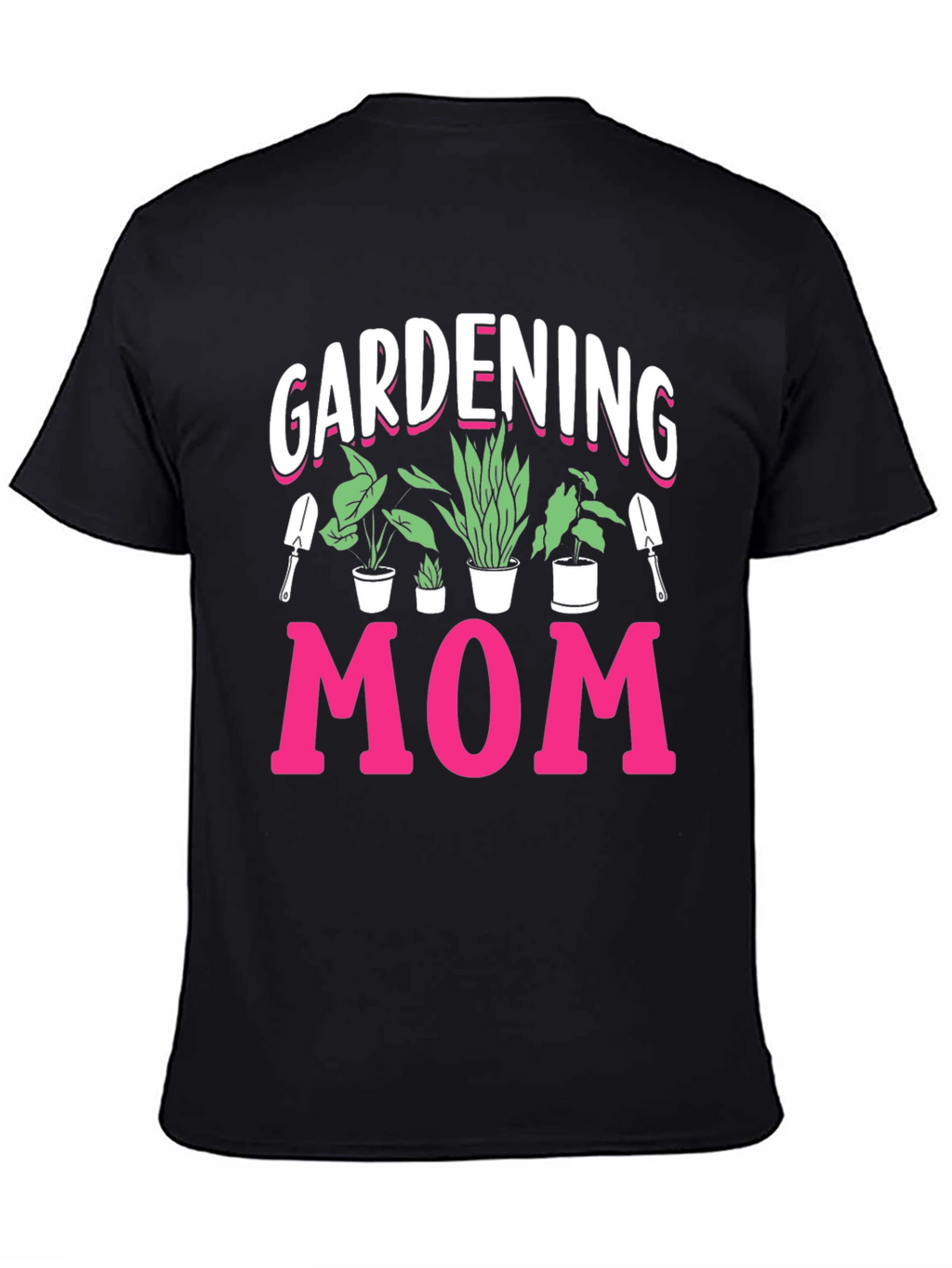 Gardening Mom T-Shirt - Black Casual Tee