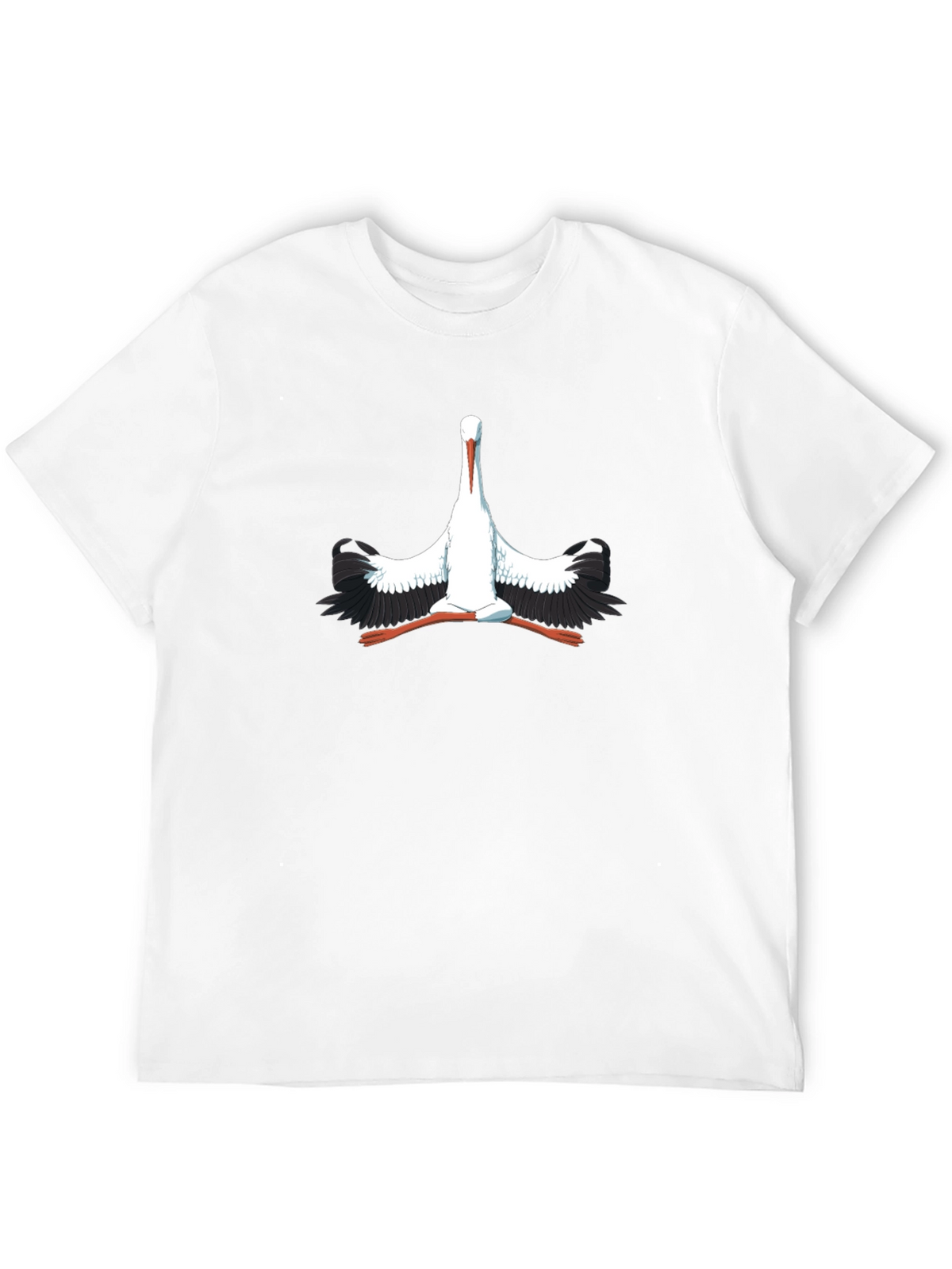 Stork Graphic Print Black T-Shirt