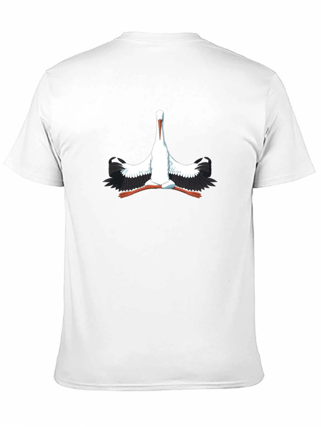 Stork Graphic Print Black T-Shirt