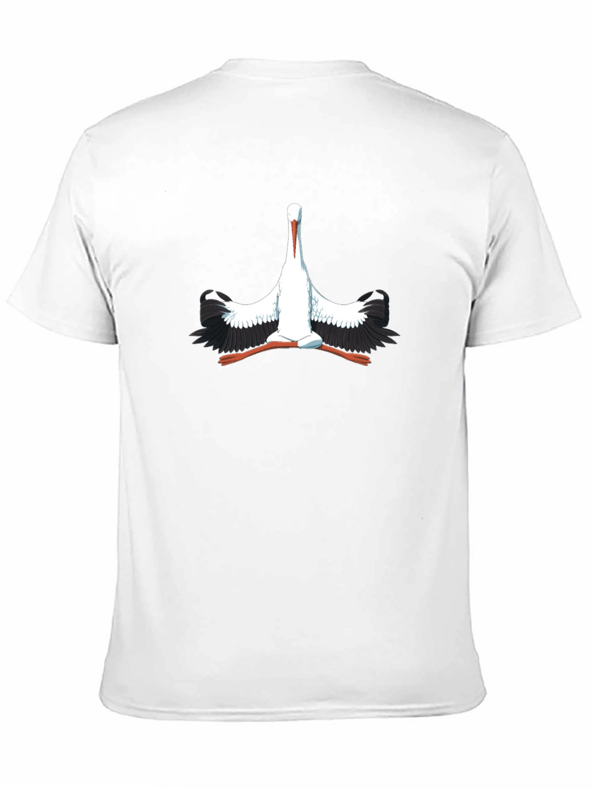 Stork Graphic Print Black T-Shirt