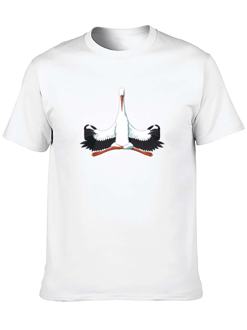 Stork Graphic Print Black T-Shirt
