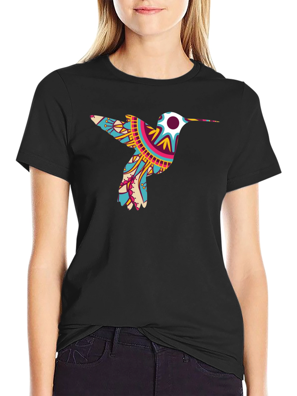 Hummingbird Graphic Tee - Mens Black T-Shirt