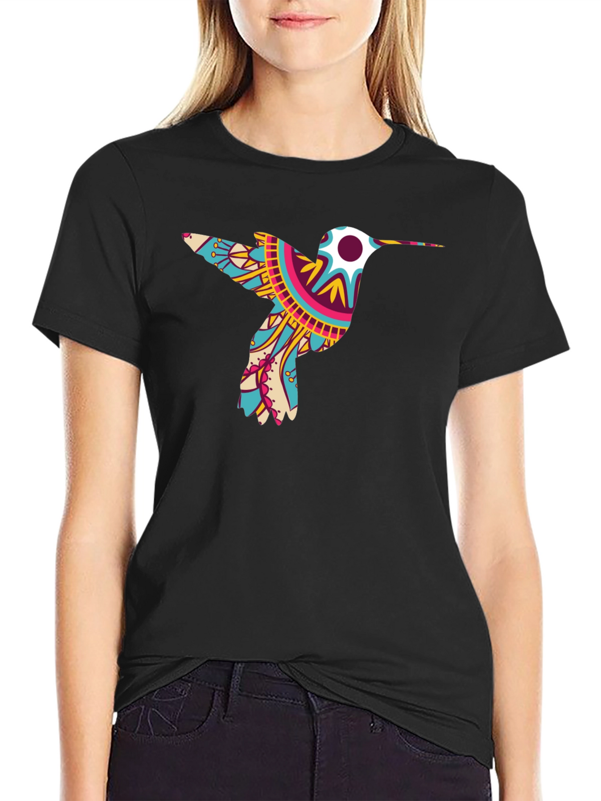 Hummingbird Graphic Tee - Mens Black T-Shirt