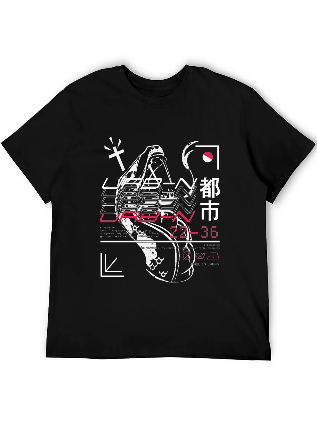 Urban Graphic Print T-Shirt - Black