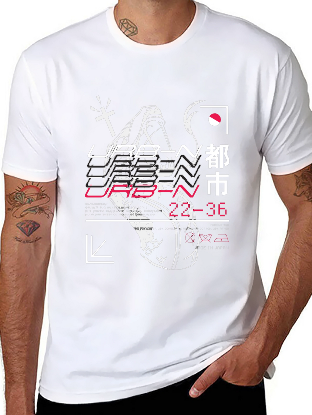 Urban Graphic Print T-Shirt - Black