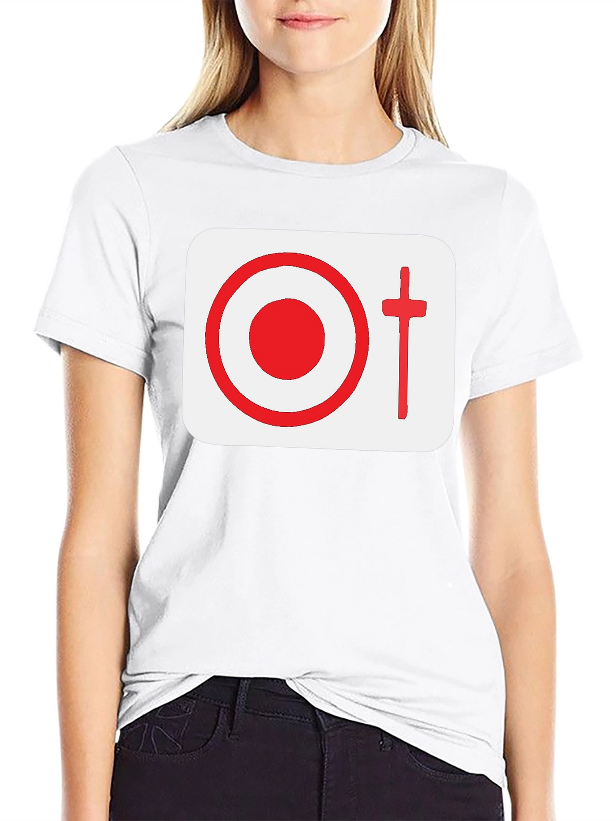 Graphic Tee: Target & Cross Design
