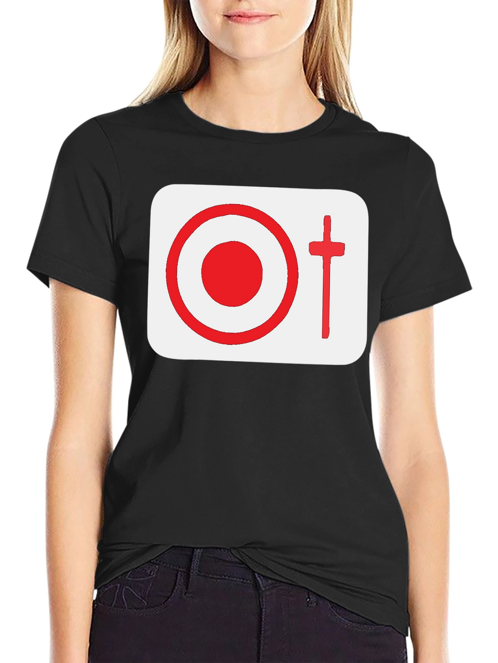 Graphic Tee: Target & Cross Design