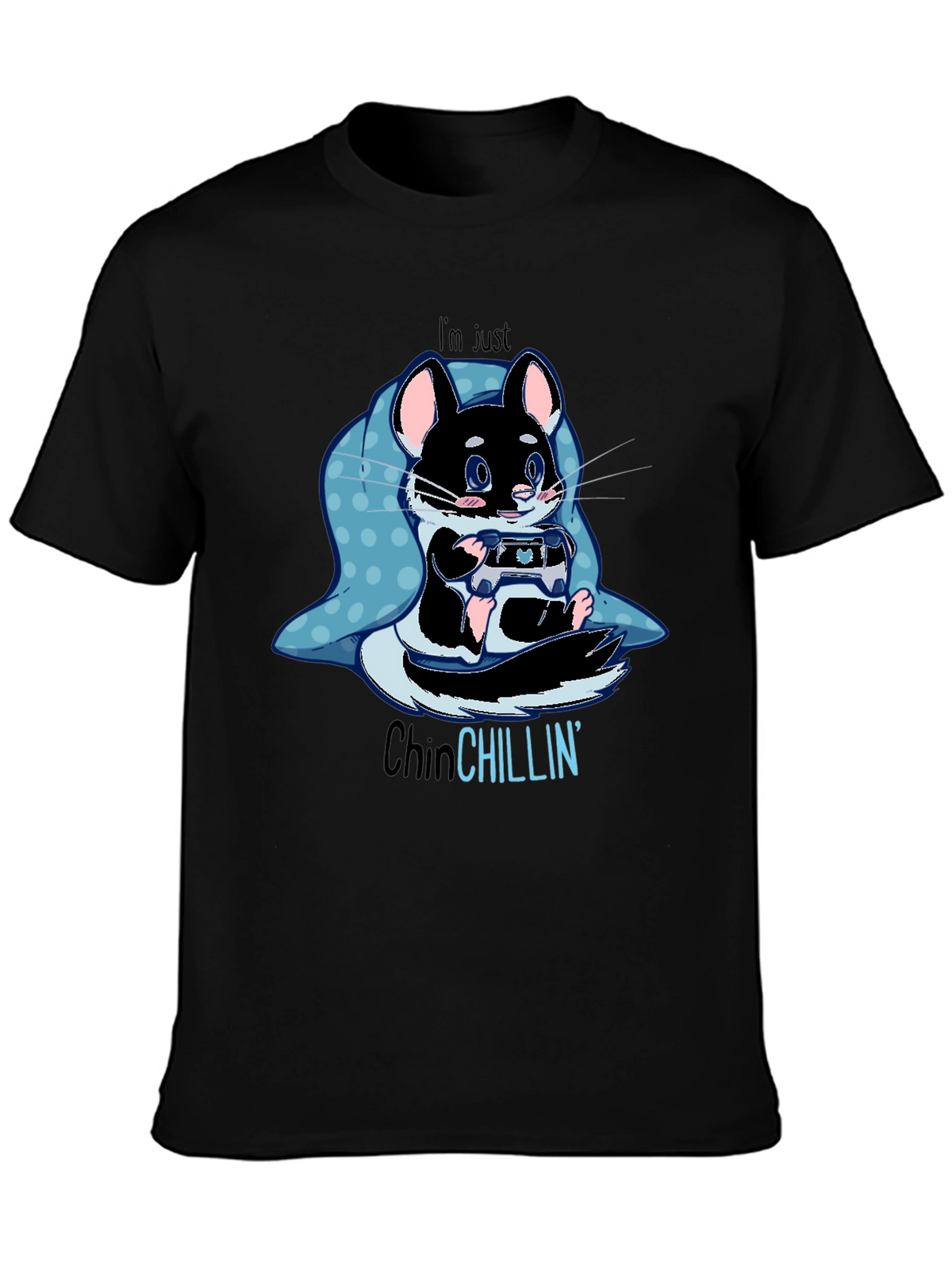 ChinCHILLIN Gaming T-Shirt - Cute Rodent Gamer Tee
