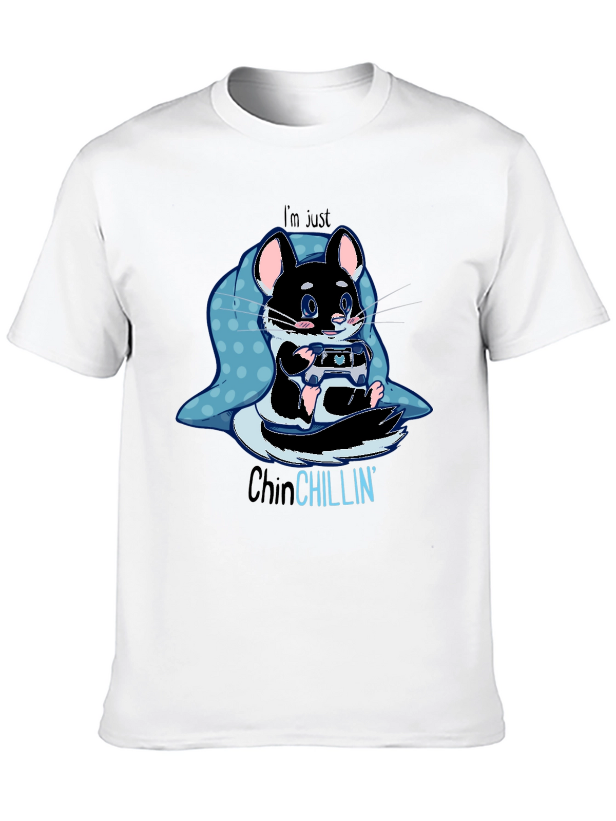 ChinCHILLIN Gaming T-Shirt - Cute Rodent Gamer Tee