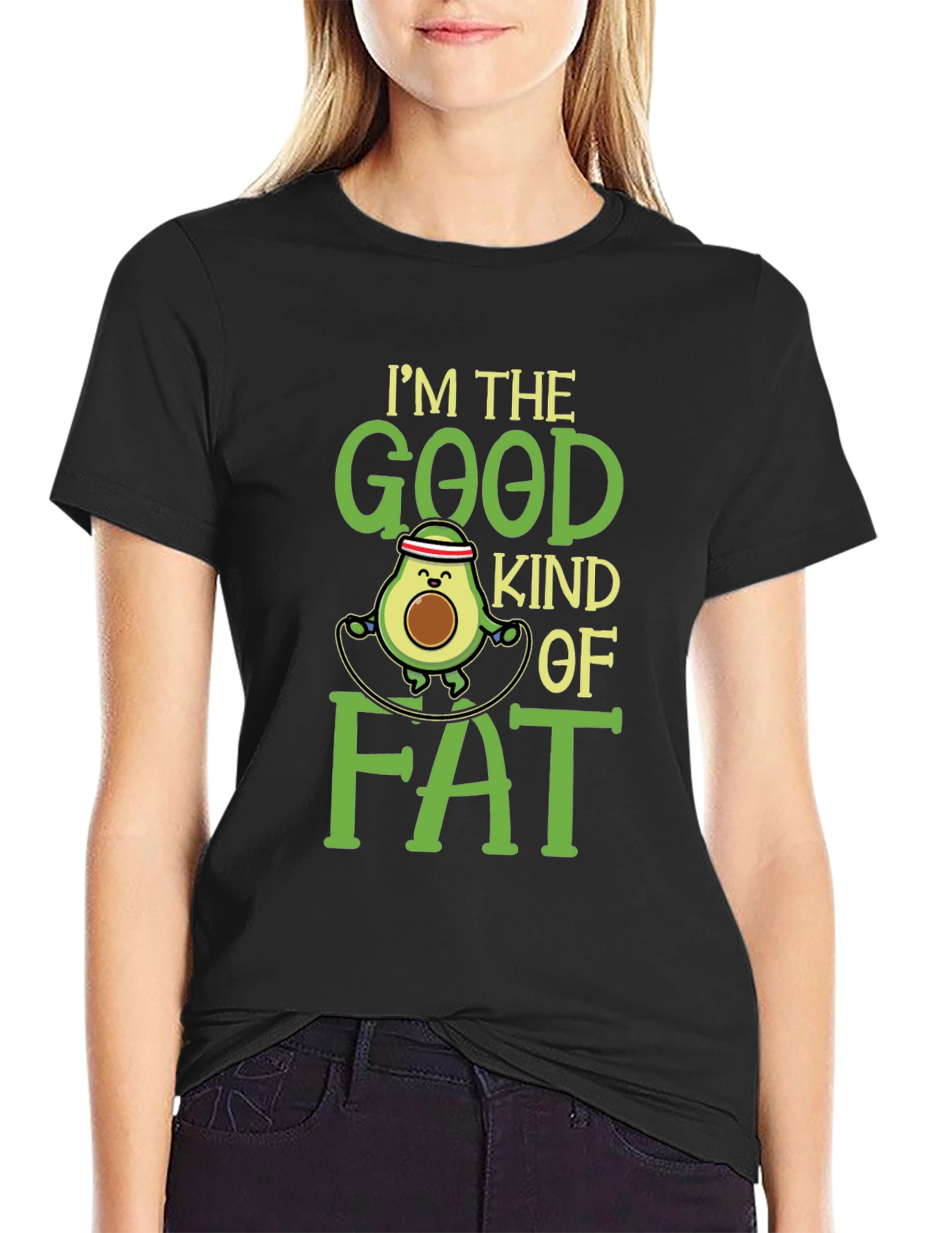 Good Kind of Fat Avocado T-Shirt - Unisex Black Tee
