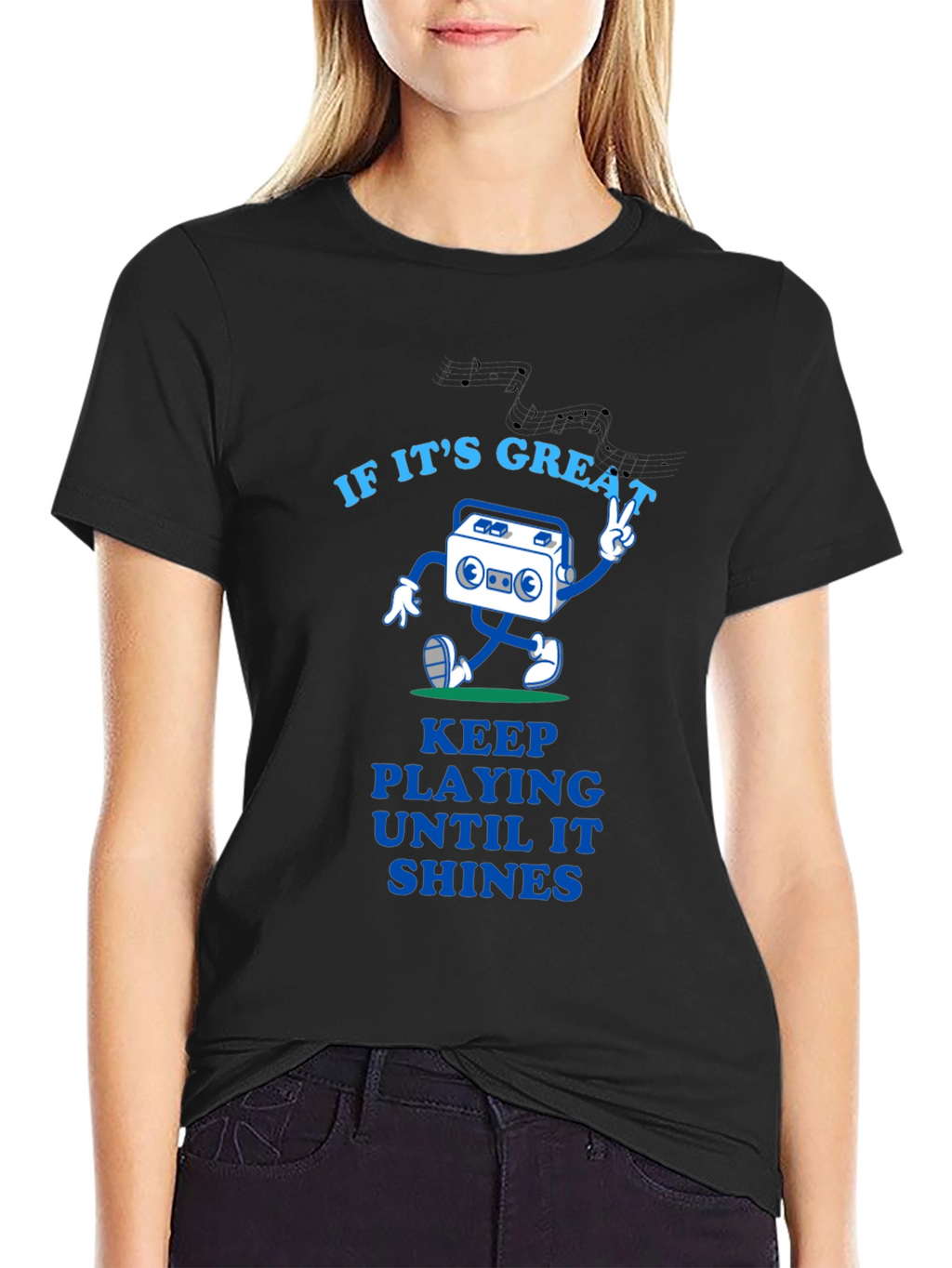 Great Tunes Tee - Play Until It Shines