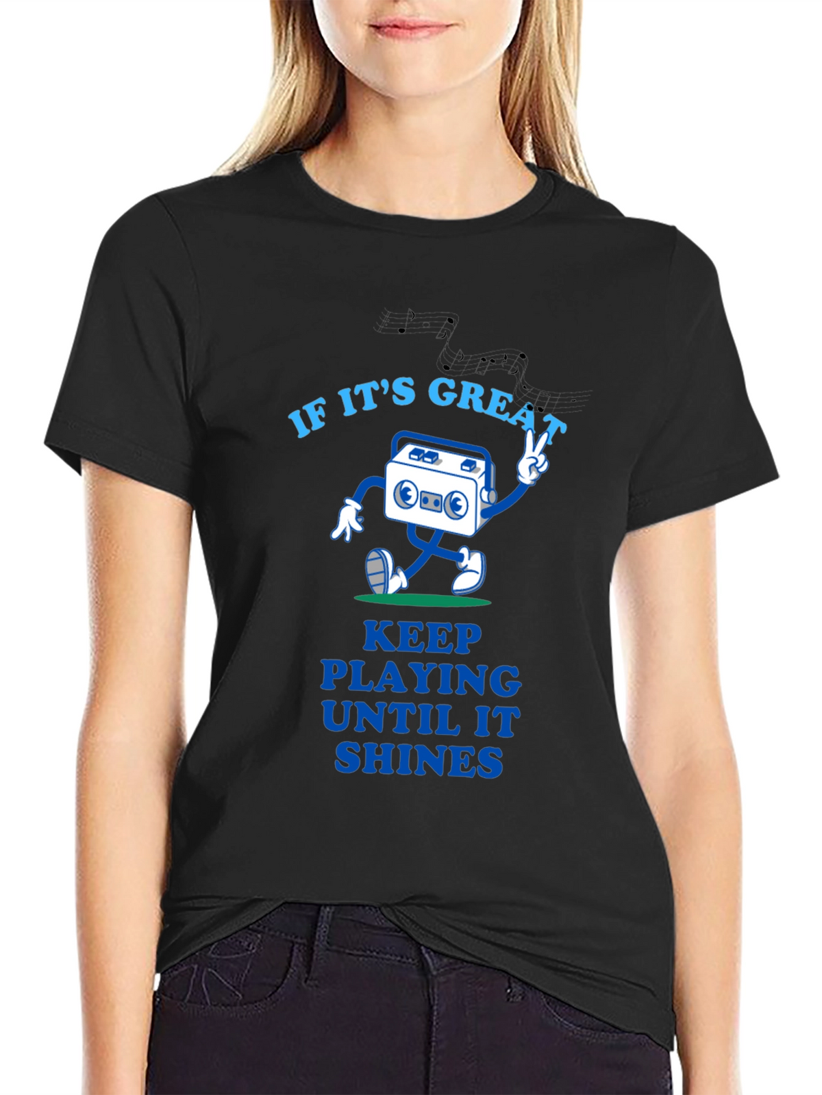 Great Tunes Tee - Play Until It Shines