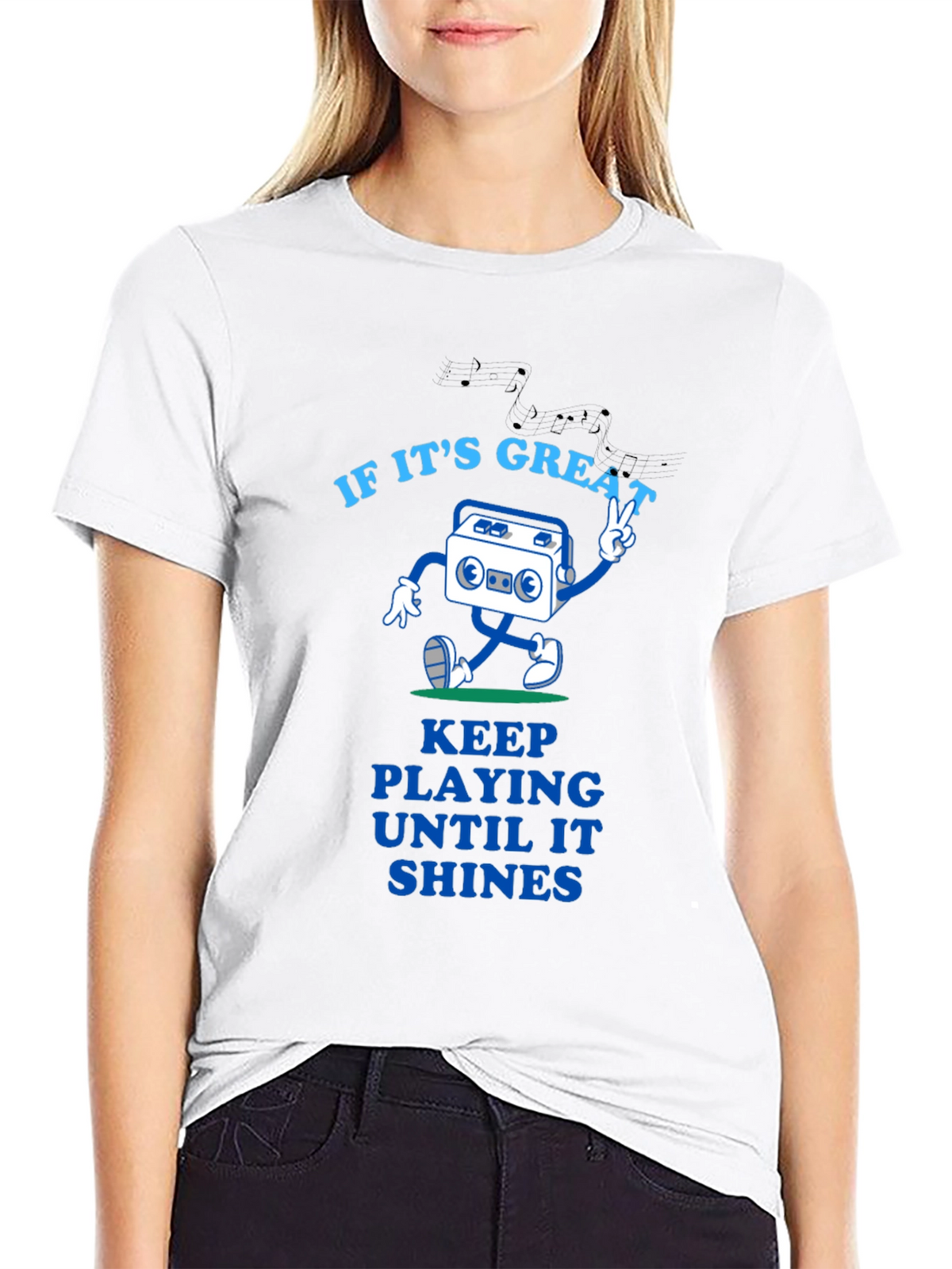 Great Tunes Tee - Play Until It Shines