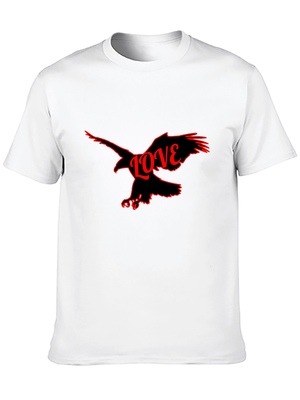 Love Bird Graphic Tee - Black Cotton Blend T-Shirt