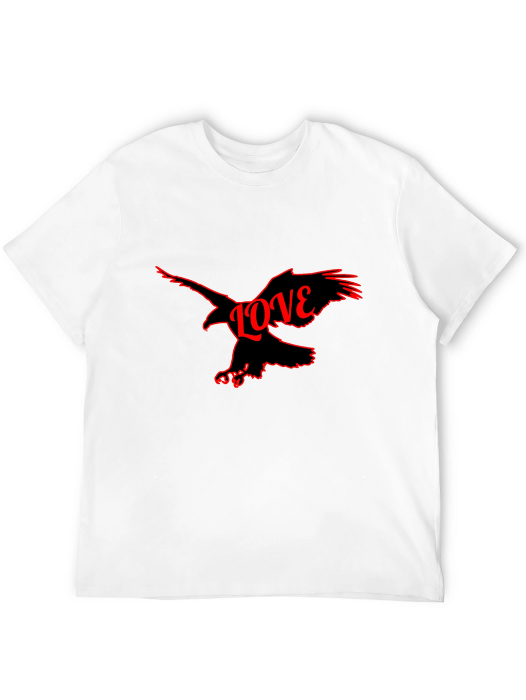 Love Bird Graphic Tee - Black Cotton Blend T-Shirt
