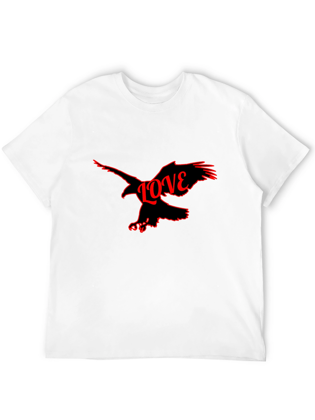 Love Bird Graphic Tee - Black Cotton Blend T-Shirt